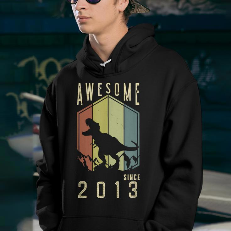 Awesome Since 2013 Dinosaur Boy 9 Years Old 9Th Birthday Youth Hoodie