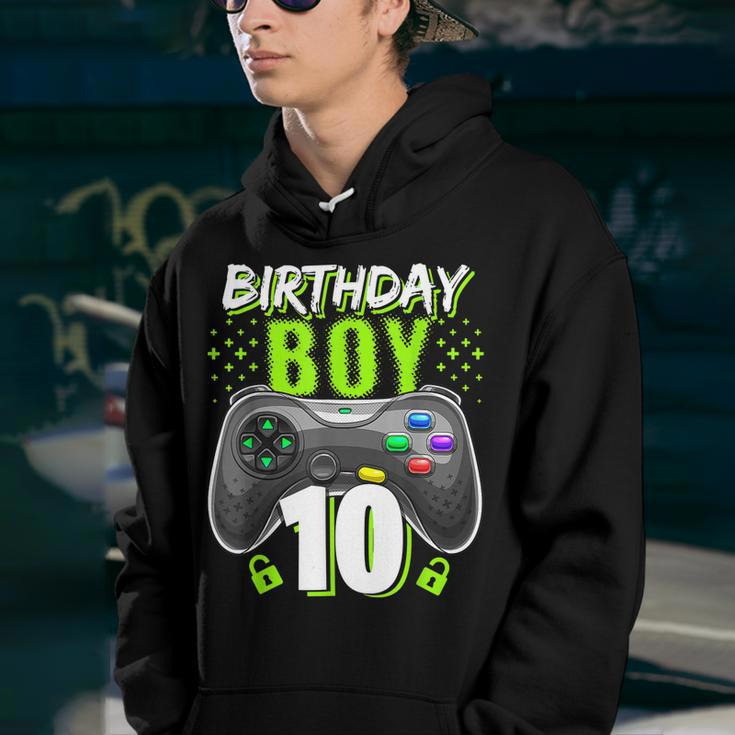 Birthday Boy 10 Video Game Controller Gamer 10Th Birthday Youth Hoodie