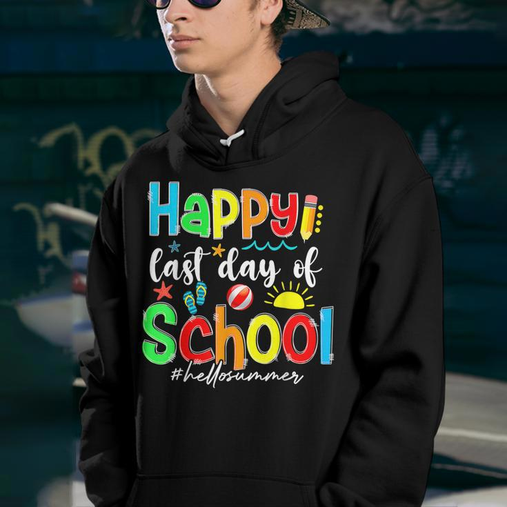 Funny Happy Last Day Of School Hello Summer Teacher Student Youth Hoodie