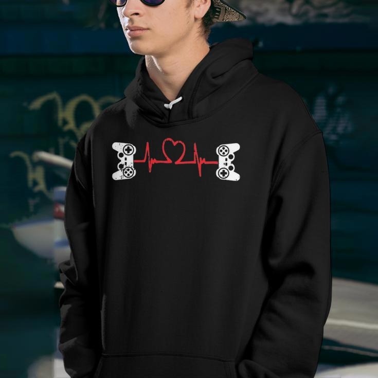 Gamer Heartbeat Valentines Day Cool Video Game Gaming Gift Youth Hoodie