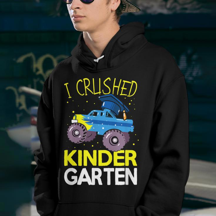 I Crushed Kindergarten Monster Truck Graduation Boys Youth Hoodie