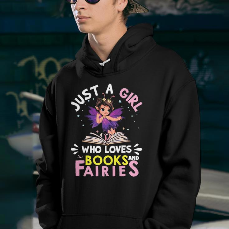 Just A Girl Who Loves Books And Fairies Birthday Fairy Girls Youth Hoodie