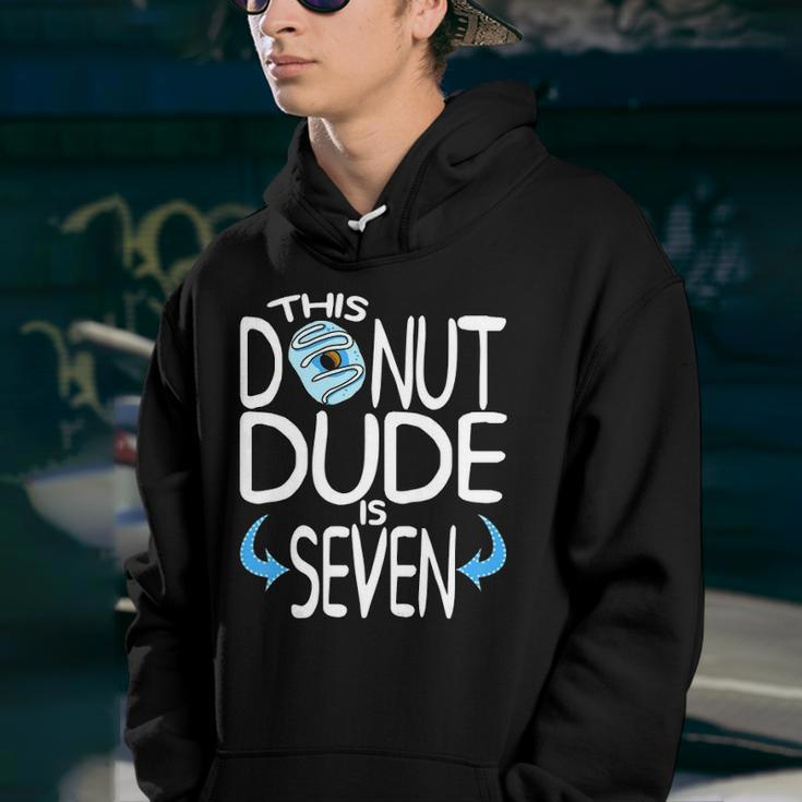 Kids Boys 7Th Birthday Donut You Know Im 7 Years Old Youth Hoodie