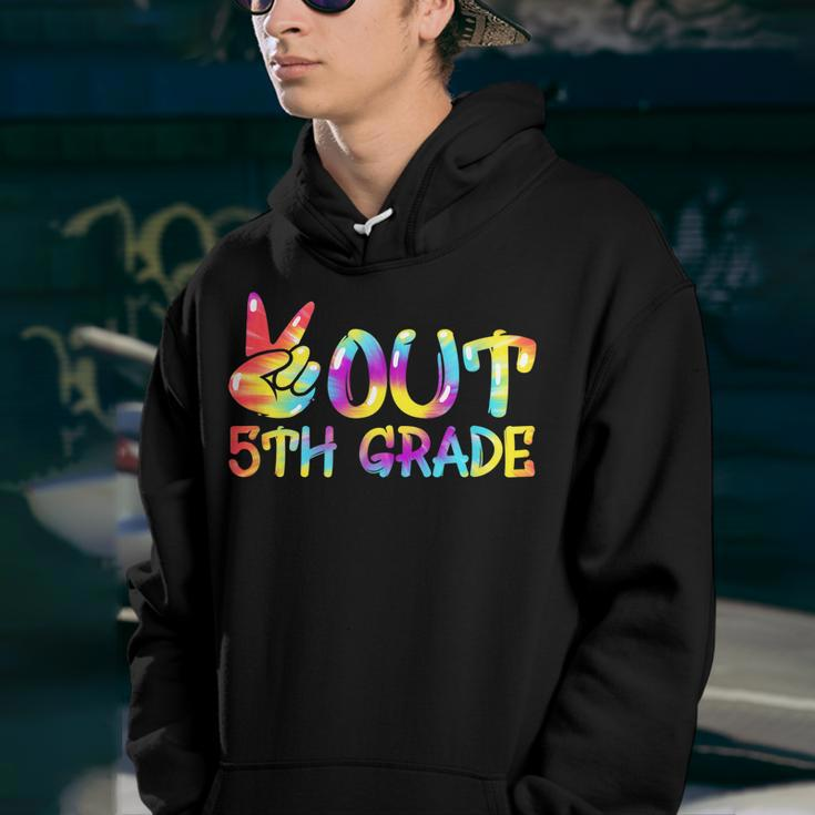 Last Day Of School Peace Out Fifth 5Th Grade Teacher Kids Youth Hoodie