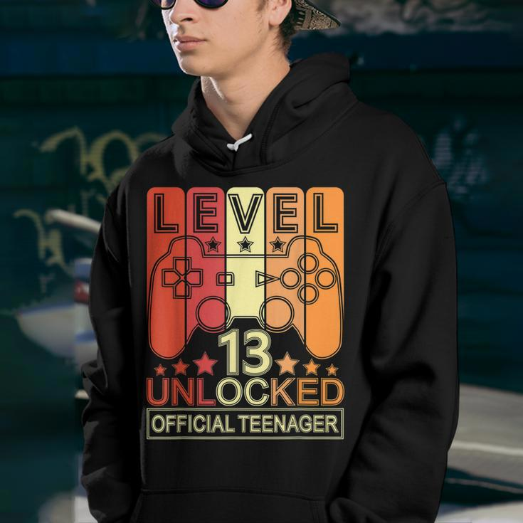 Level 13 Unlocked Official Nager Vintage Birthday Gamer Youth Hoodie