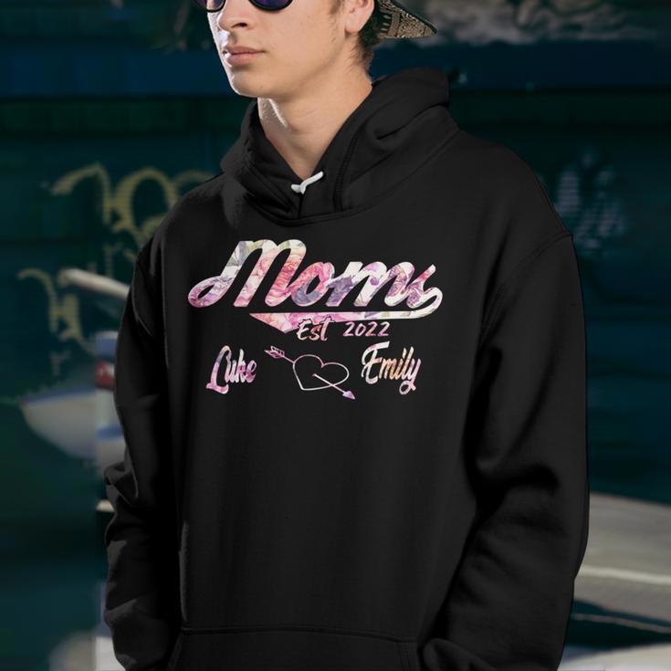 Mom Est 2022 Luke Emily Rainbow Youth Hoodie