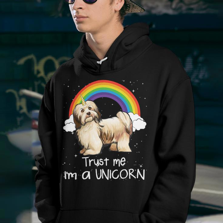 Rainbow Havanese Trust Me Im A Unicorn Dog Youth Hoodie