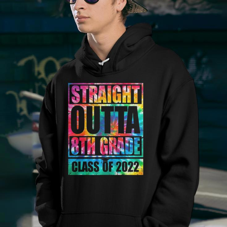 Straight Outta 8Th Grade Graduation 2022 Class Tie Dye Youth Hoodie