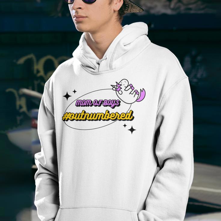 Mum Of Boys Outnumbered Unicorn Mothers Day Youth Hoodie