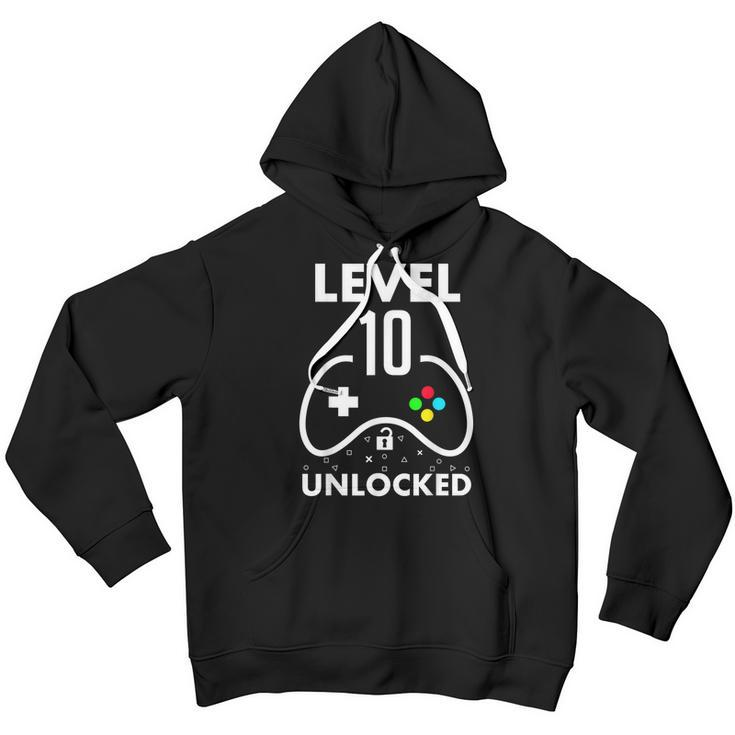 10Th Birthday Level 10 Unlocked Video Gamer Birthday Youth Hoodie