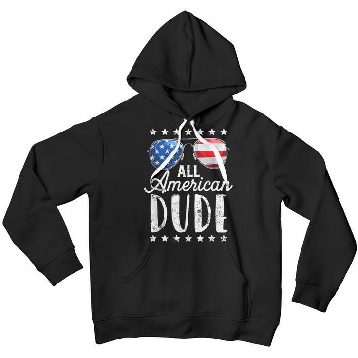 All American Dude 4Th Of July Boys Kids Sunglasses Family Youth Hoodie
