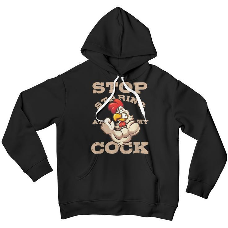 Chicken Chicken Chef Culinarian Cook Chicken Puns Stop Staring At My Cock V3 Youth Hoodie
