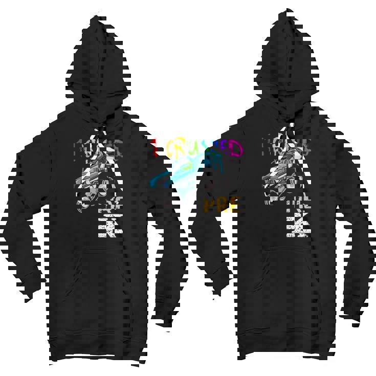 Crushed Pre-K Monster Truck Graduation Class Of 2022 Boys Youth Hoodie