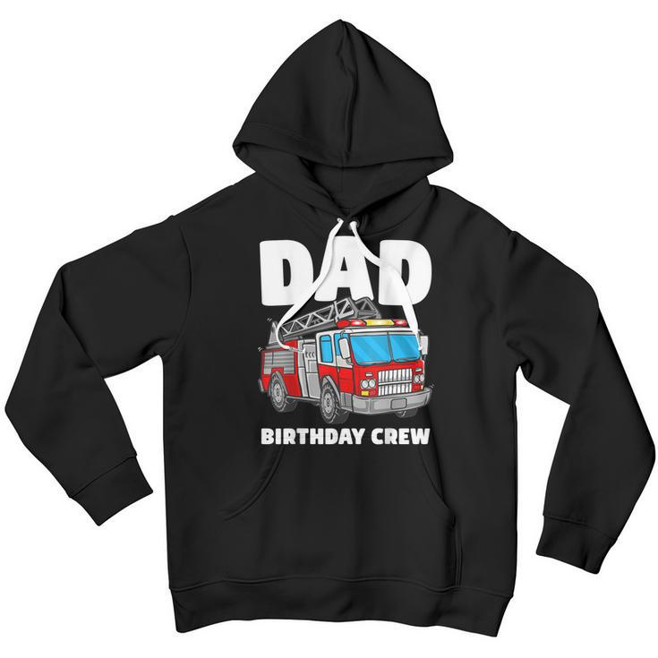 Dad Birthday Crew Fire Truck Firefighter Fireman Party Youth Hoodie