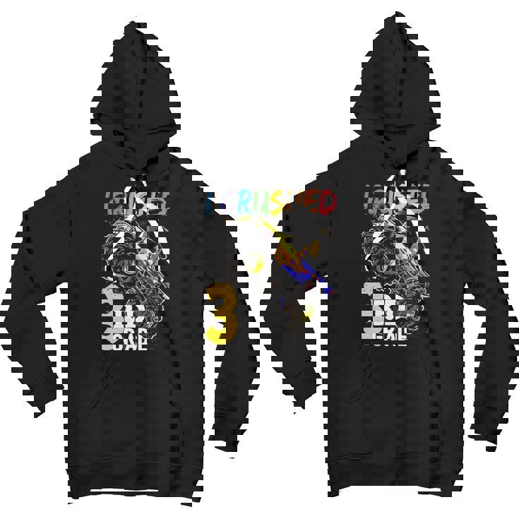 I Crushed 3Rd Grade Monster Truck Graduation Cap Boys Gift Youth Hoodie
