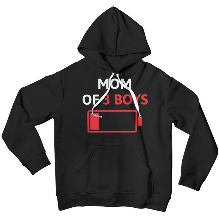 Mom Of 3 Boys Mothers Day Low Battery Youth Hoodie