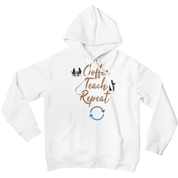 Coffee Teach Repeat Cute Coffee Lover Teacher Quote Youth Hoodie