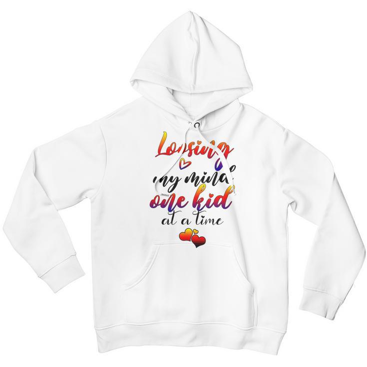 Cute Mom Loosing My Mind One Kid At A Time Mothers Day Gif Youth Hoodie