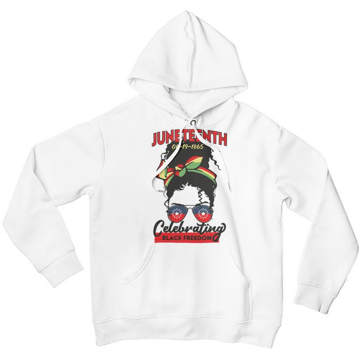 Free-Ish Juneteenth Celebrate Black Freedom Free-Ish 1865 Messy Bun Afro Mom Youth Hoodie