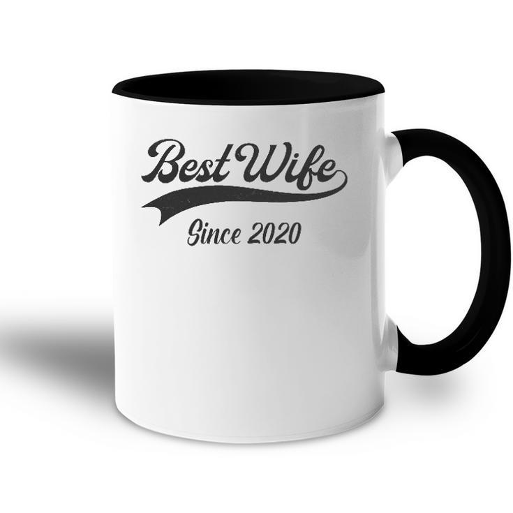 2Nd Wedding Aniversary Gift For Her - Best Wife Since 2020 Married Couples Accent Mug