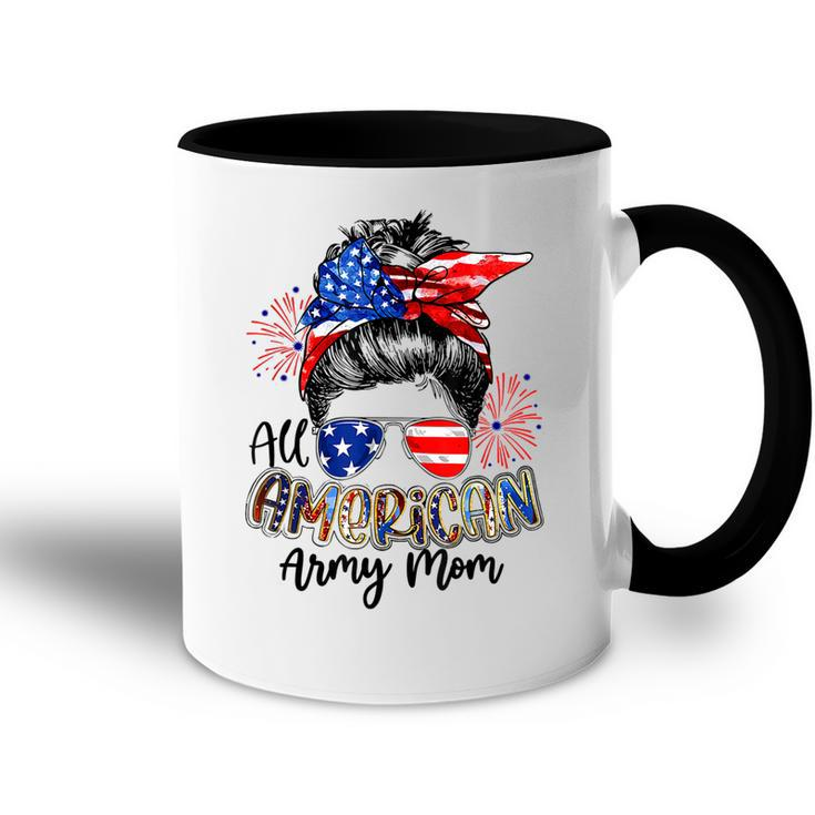 All American Army Mom 4Th Of July  V2 Accent Mug