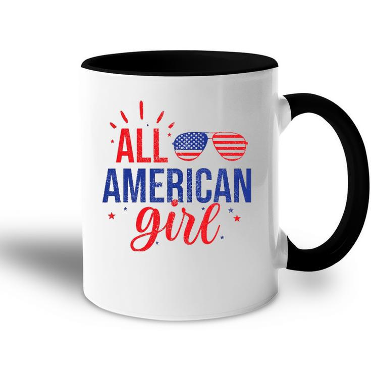 All American Girl 4Th Of July Girls Kids Sunglasses Family Accent Mug