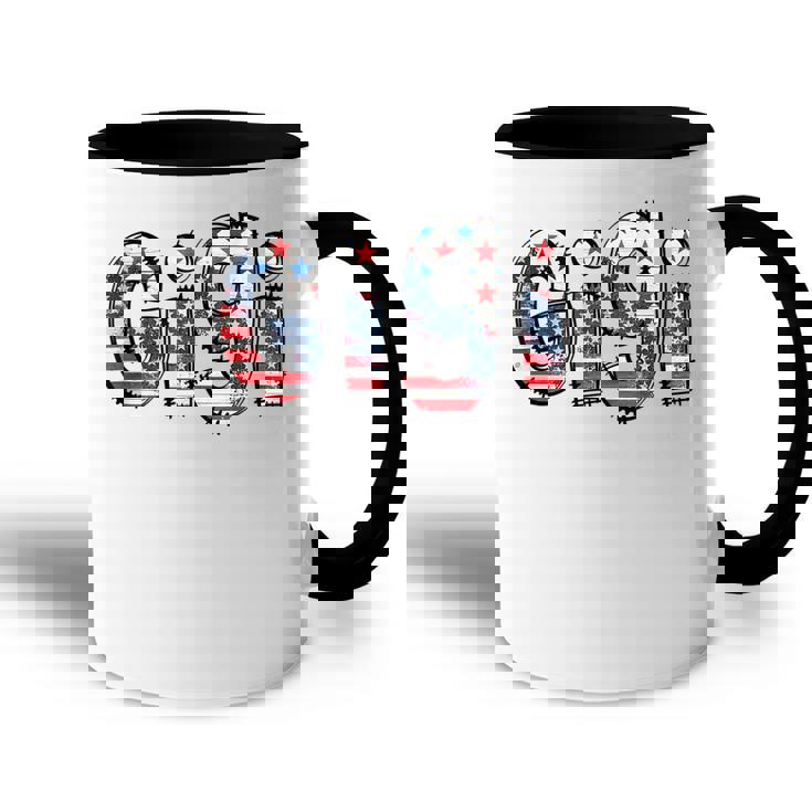 America Gigi Retro American Flag Patriotic Gigi 4Th Of July  Accent Mug