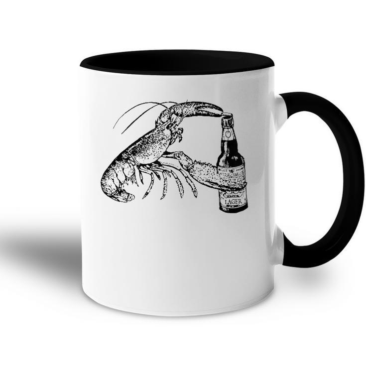 Beer Drinking Lobster Funny Craft Beer Gift  Accent Mug