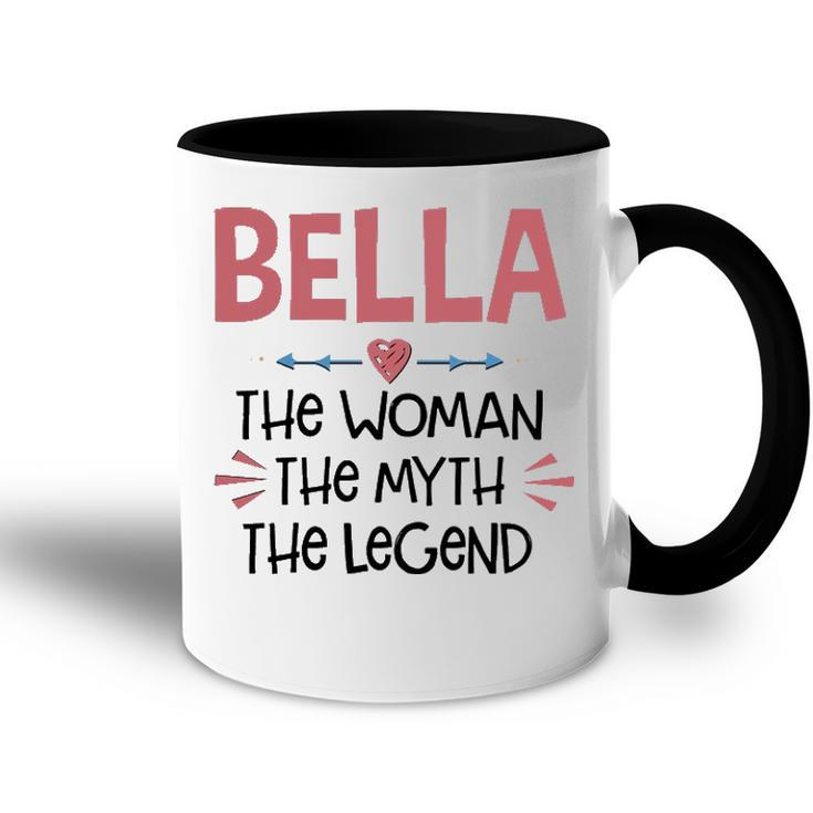 Bella Grandma Gift   Bella The Woman The Myth The Legend Accent Mug