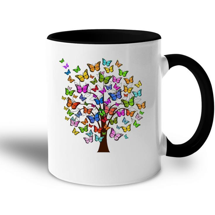 Butterflies On Tree For Butterfly Lovers Accent Mug