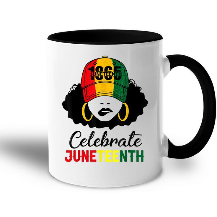 Celebrate Junenth 1865 Black Girl Magic Melanin Women  Accent Mug