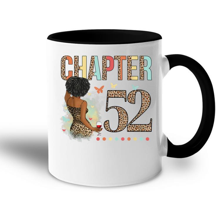 Chapter 52 Years Old 52Nd Birthday Leopard Afro Black Womens  Accent Mug