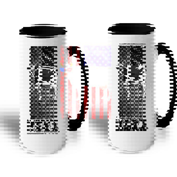 Cow Merica 4Th Of July Patriotic American  Accent Mug