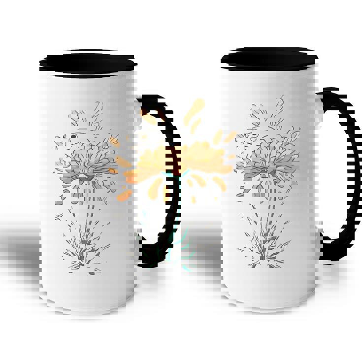 Frog On Flowers Nature Flower Leaves Petals Accent Mug