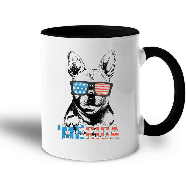 Funny Frenchie Merica Gift Boys Girls Dog Lover 4Th July  Accent Mug