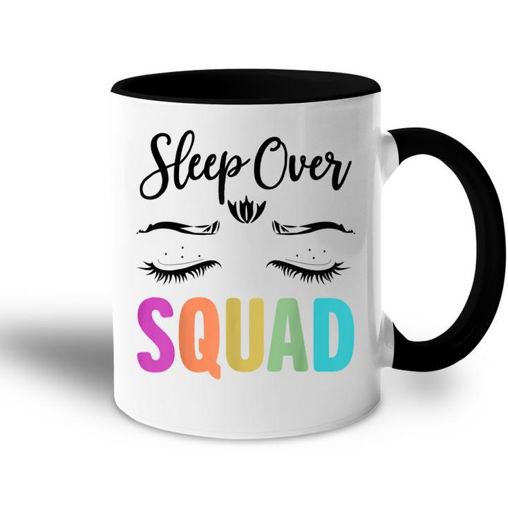 Funny Sleepover Squad Pajama Great For Slumber Party  V2 Accent Mug
