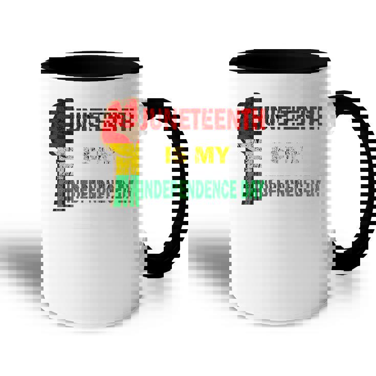 Juneteenth Is My Independence Day For Women Men Kids Vintage   Accent Mug