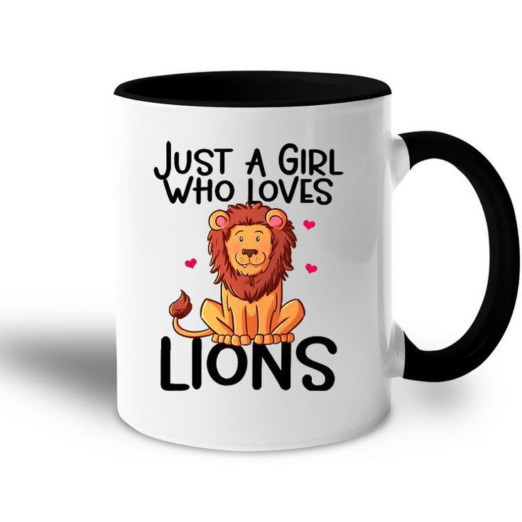 Just A Girl Who Loves Lions Cute Lion Animal Costume Lover Accent Mug