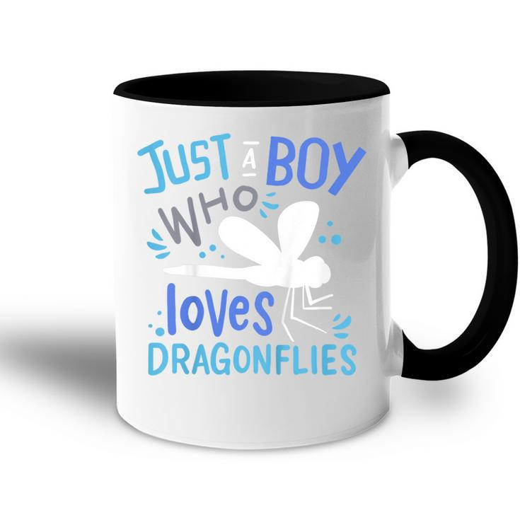 Kids Dragonfly Just A Boy Who Loves Dragonflies Gift  V2 Accent Mug