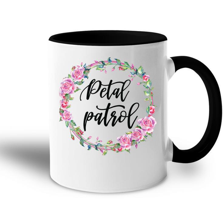 Kids Flower Girl Wedding Bridal Party Petal Patrol Accent Mug