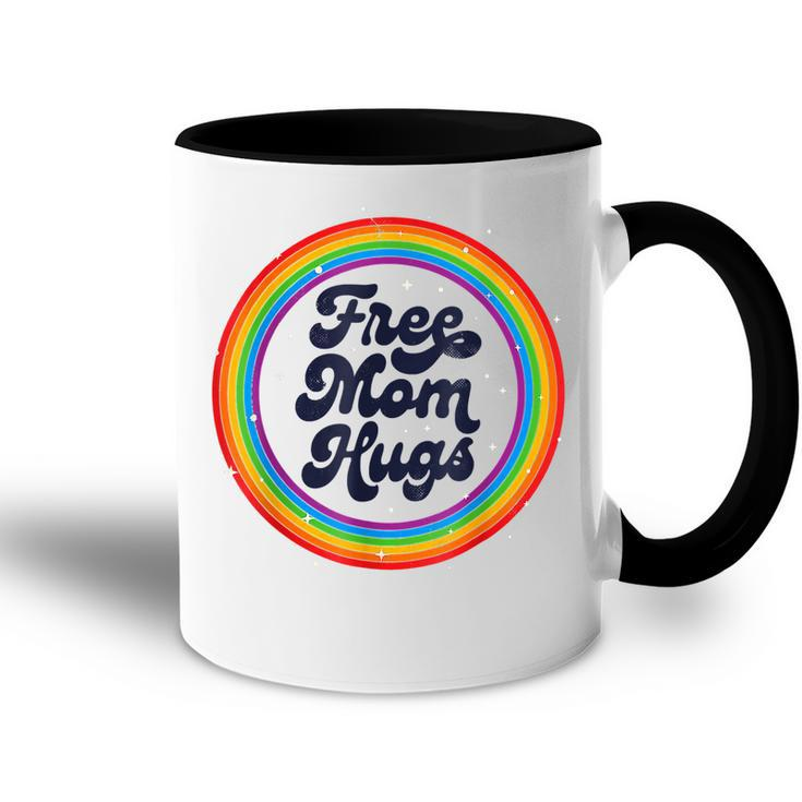 Lgbtq Free Mom Hugs Gay Pride Lgbt Ally Rainbow Lgbt  Accent Mug
