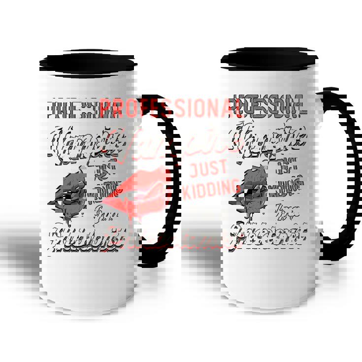 Professional Vampire Phlebotomyl Nurse Retro Phlebotomist Accent Mug