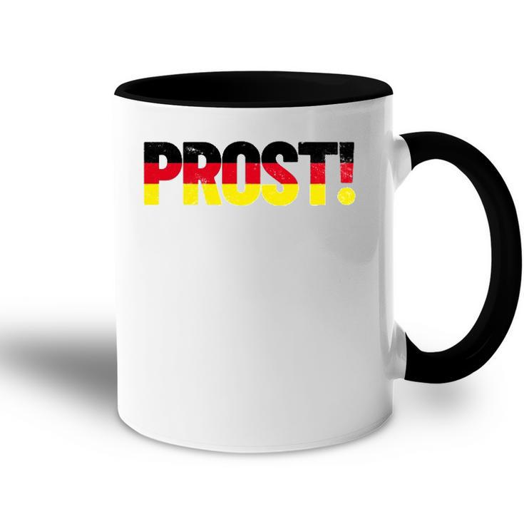 Prost Cheers Oktoberfest German Flag Colors Beer Prost Accent Mug