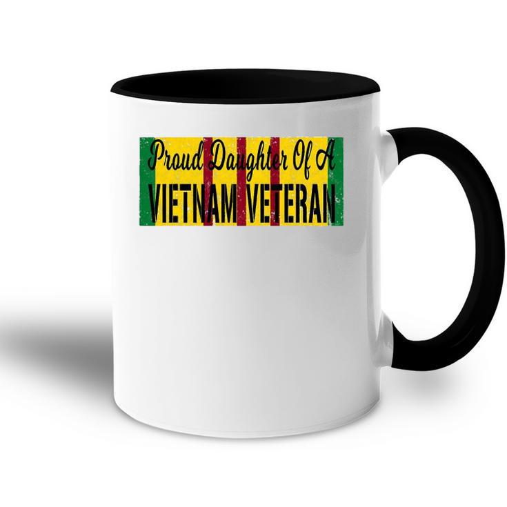 Proud Daughter Of A Vietnam Veteran Us War Service Ribbon Accent Mug