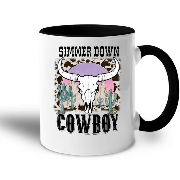 Simmer Down Cowboy Western Style Gift Accent Mug
