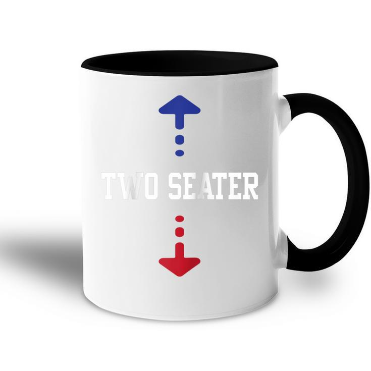 Two Seater 4Th Of July American Flag For Girls Men Dad Joke  Accent Mug