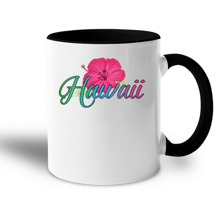 Womens Aloha Hawaii From The Island - Feel The Aloha Flower Spirit  Accent Mug
