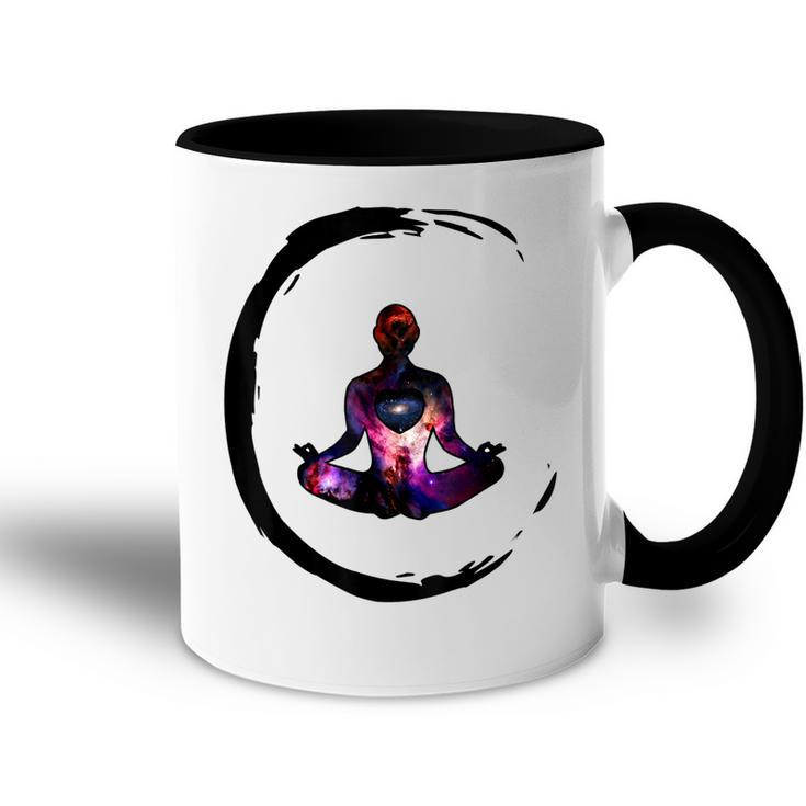 Zen Buddhism Inspired Enso Cosmic Yoga Meditation Art  Accent Mug