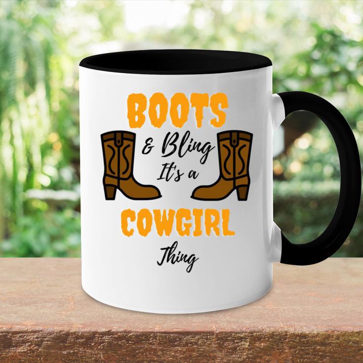 Boots Bling Its A Cowgirl Thing Accent Mug