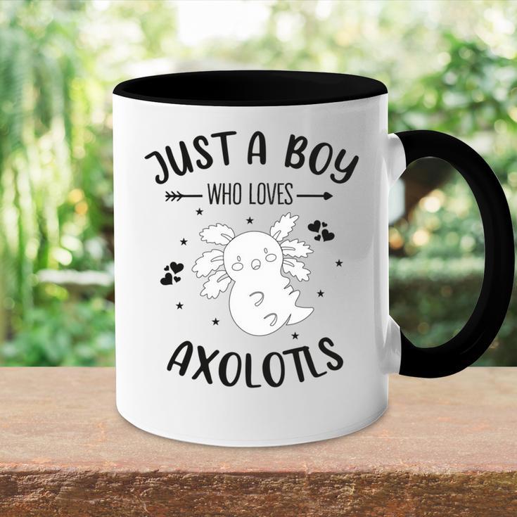 Funny Axolotl Quote Mexican Walking Fish Just A Boy Who Loves Axolotls Accent Mug